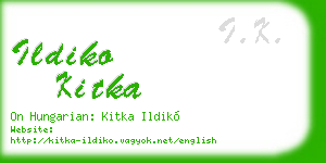 ildiko kitka business card